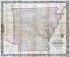 Historic Map : Arkansas " Railroads ", Colton, 1859, Vintage Wall Art
