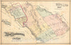 Historic Map : Midland &amp; New Barbadoes, New Jersey, Walker, 1876, Vintage Wall Art