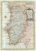 Historic Map : Portugal, Bowen, 1747, Vintage Wall Art