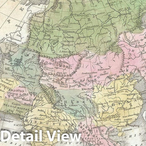 Historic Map : Asia, BraArtd, 1835, Vintage Wall Art