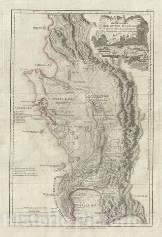Historic Map : The Cape of Good Hope, South Africa, Delarochette, 1789, Vintage Wall Art