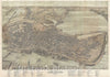 Historic Map : Bird's Eye View Portland, Maine "Stoner", Joseph Warner, 1876, Vintage Wall Art