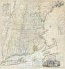 Historic Map : New England "Most Inhabited Part", Jefferys and Mead, 1774 v2, Vintage Wall Art