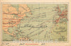 Historic Map : North America w/Telegraph Cables, Mehmet Esref, 1909, Vintage Wall Art