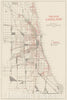 Pictorial Map of Chicago, Illinois (IL) 'Gangland', Bruce-Roberts, 1931 - Vintage Wall Art