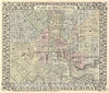 Historic Map : Baltimore, Maryland, Mitchell, 1872, Vintage Wall Art