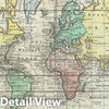 Historic Map : The World on Mercator Projection "Sea of Korea identified", Bowen, 1747, Vintage Wall Art