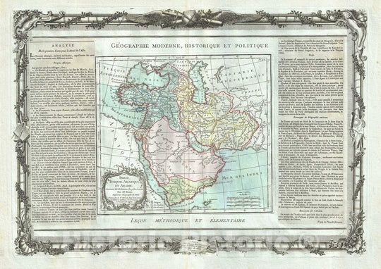 Historic Map : Arabia, Persia and Turkey, Desnos, 1786, Vintage Wall Art