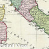 Historic Map : Italy, Wilkinson, 1793, Vintage Wall Art