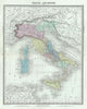 Historic Map : Ancient Italy, Tardieu, 1874, Vintage Wall Art