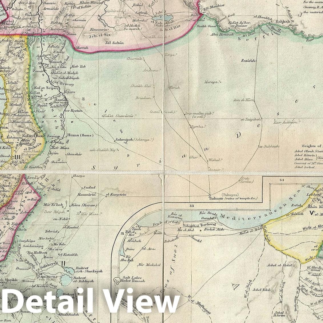 Historic Map : Syria, Israel and Holy Land 