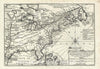 Historic Map : North America: Louisiana, Florida, Virginia, Carolina, Canada, De Fer, 1705, Vintage Wall Art