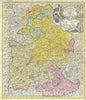Historic Map : Bavaria, Germany, Homann, 1728, Vintage Wall Art