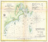 Historic Map : Nautical Chart The Mouth of The Kennebec River, Maine, U.S. Coast Survey, 1857, Vintage Wall Art