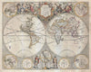 Historic Map : The World, John Senex, 1721, Vintage Wall Art