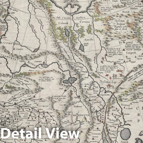 Historic Map : Northeast Asia: Siberia, Mongolia, Tartary, China, Central Asia, Blaeu, 1645, Vintage Wall Art