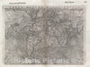 Historic Map : The World, Ruscelli Mariner's, 1561, Vintage Wall Art