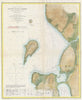 Historic Map : Dutch Island Harbor, Narragansett Bay, Rhode Island, U.S. Coast Survey, 1862, Vintage Wall Art