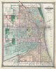 Historic Map : Chicago, Warner and Beers, 1872, Vintage Wall Art