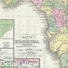 Historic Map : Florida, Mitchell, 1854, Vintage Wall Art
