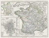 Historic Map : France from 1461 to 1610, Spruner, 1854, Vintage Wall Art