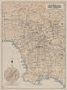 Historic Map : Los Angeles, California, 1945, Vintage Wall Art