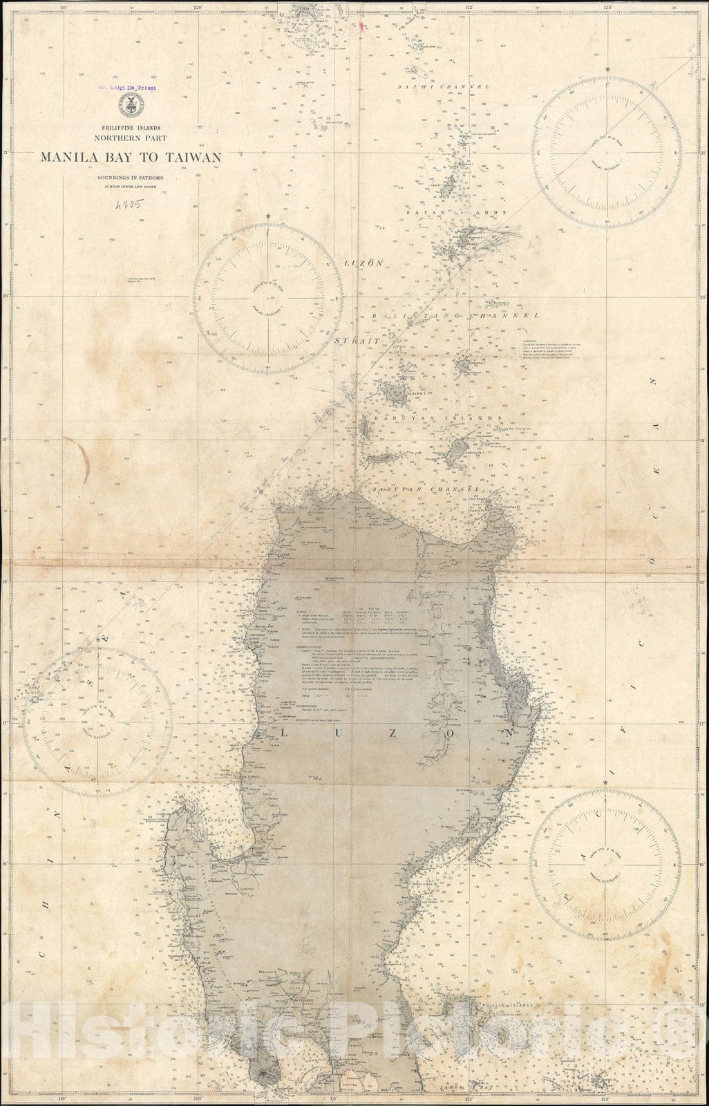 Historic Map : Nautical Chart Luzon, Philippine Islands, U.S. Coast Survey, 1938, Vintage Wall Art