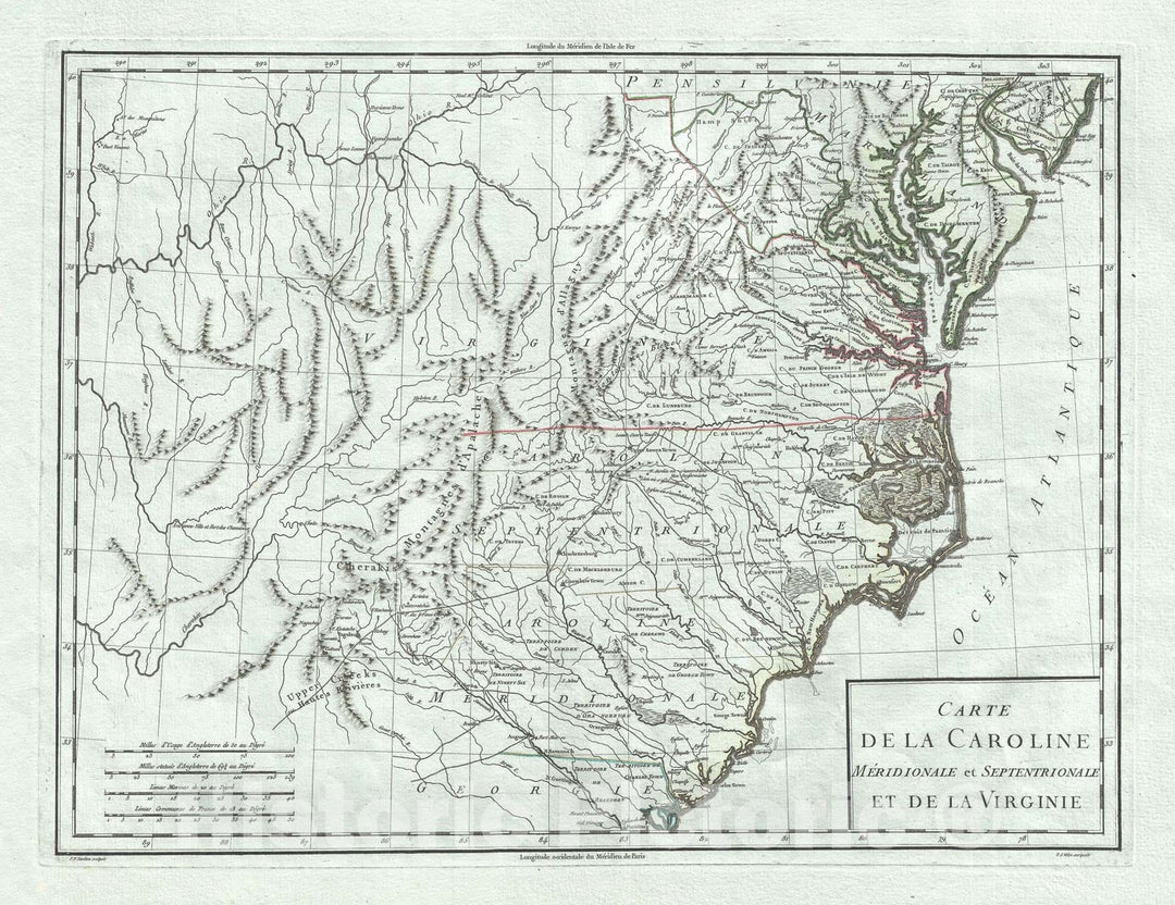 Historic Map : Map of, Tardieu, 1795, Vintage Wall Art