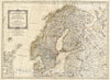 Historic Map : Norway, Sweden, Denmark and Finland, Laurie and Whittle, 1794, Vintage Wall Art