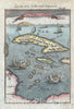 Historic Map : Cuba and Jamaica, Mallet, 1719, Vintage Wall Art