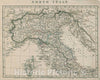 Historic Map : North Italy "Tuscany, Piedmont, Venice", Arrowsmith, 1828, Vintage Wall Art