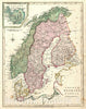 Historic Map : Scandinavia: Norway, Sweden, Finland, Denmark, Wilkinson, 1794, Vintage Wall Art