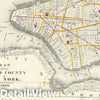 Historic Map : New York City, Valentine, 1860, Vintage Wall Art