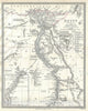 Historic Map : Egypt, S.D.U.K., 1831, Vintage Wall Art