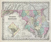 Historic Map : Delaware, Maryland and Washington D.C., Colton, 1856, Vintage Wall Art