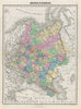 Historic Map : European Russia, Migeon, 1878, Vintage Wall Art