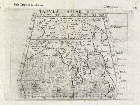 Historic Map : Southeast Asia, Ruscelli and Ptolemy, 1588, Vintage Wall Art