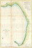 Historic Map : Monterey Bay, California, U.S. Coast Survey, 1857, Vintage Wall Art