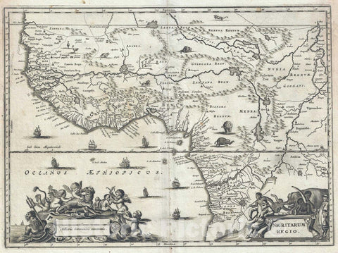 Historic Map : West and Central Africa, Dapper, 1686, Vintage Wall Art