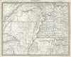 Historic Map : Missouri, Arkansas, Kentucky, Tennessee, Alabama and Mississippi, S.D.U.K., 1833, Vintage Wall Art