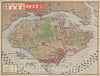 Historic Map : Japanese Pictorial Map of Singapore Island, 1942, Vintage Wall Art