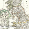 Historic Map : The British Isles "England, Scotland, Ireland", Spruner, 1865, Vintage Wall Art