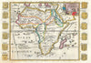 Historic Map : Africa, De La Feuille, 1710, Vintage Wall Art
