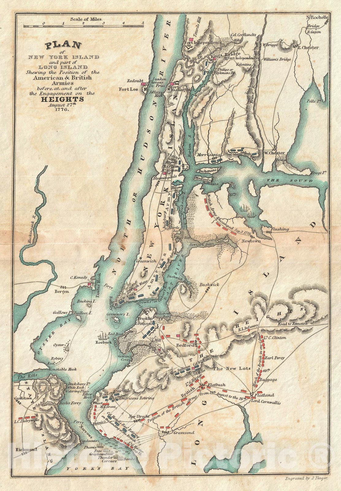 Historic Map : Plan of New York City: Manhattan, Brooklyn, Queens, 1832, Vintage Wall Art