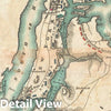 Historic Map : Plan of New York City: Manhattan, Brooklyn, Queens, 1832, Vintage Wall Art