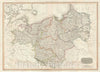 Historic Map : Prussia, "Germany and Poland", Pinkerton, 1810, Vintage Wall Art