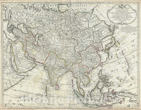 Historic Map : Asia "Showing Sea of Korea", Delisle, 1723, Vintage Wall Art