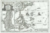 Historic Map : The Philippine Islands "Philippines" and Guam, Scherer, 1702, Vintage Wall Art