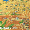 Historic Map : Pictorial Map of Haifa, 1972, Vintage Wall Art