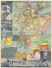 Historic Map : Eithiopa illustrating The Second Italo-Abyssinian War, Melantrich Czech, 1935, Vintage Wall Art